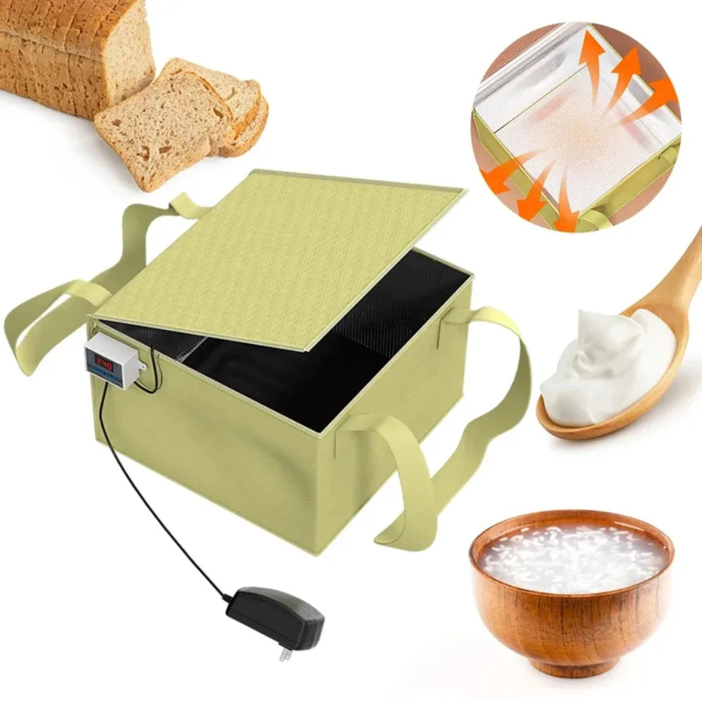 HeatNest- Dough Proofing Box with Heating Pad Foldable Bread Proofer Precise Temperature Control Sourdough Starter Box